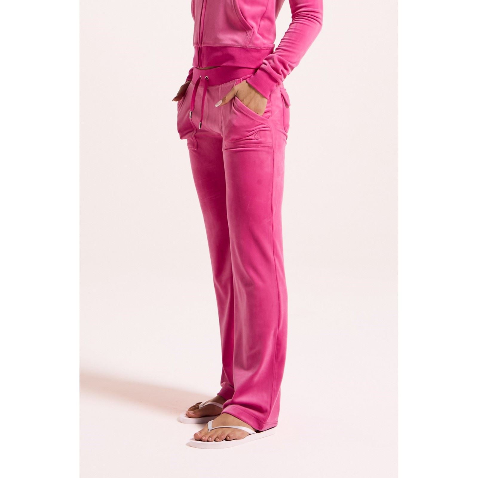 Juicy Couture Del Ray Pant Joggers Pour Femmes En Polyester Rose Vif