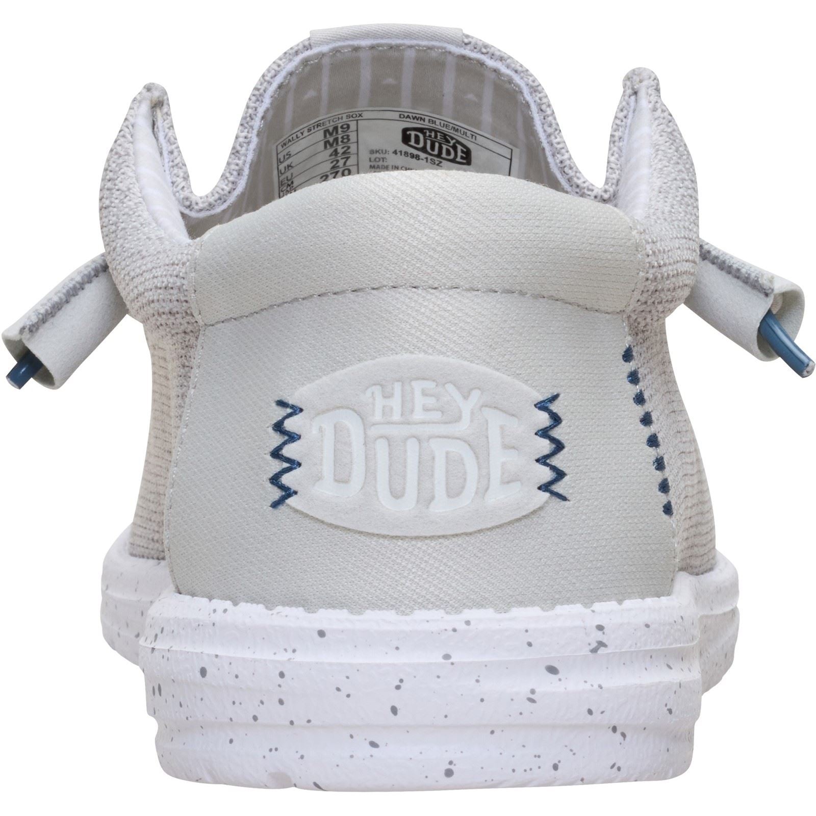 HEYDUDE Wally Stretch Sox Mocassins En Polyester Pour Hommes Bleu Aube/Multi