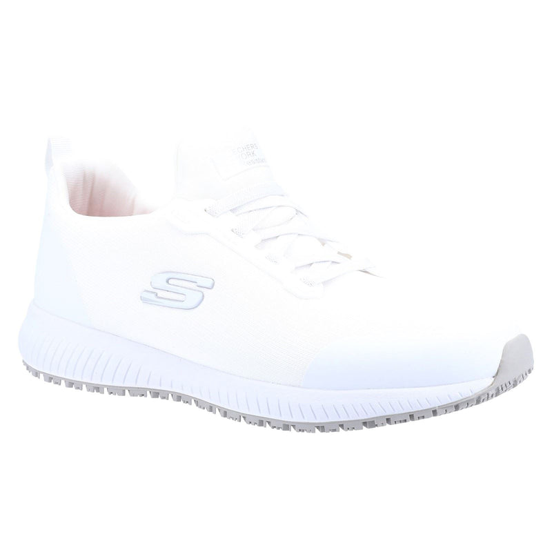 Skechers Workwear Squad SR Myton Baskets De Sécurité Blanches Pour Hommes En Textile