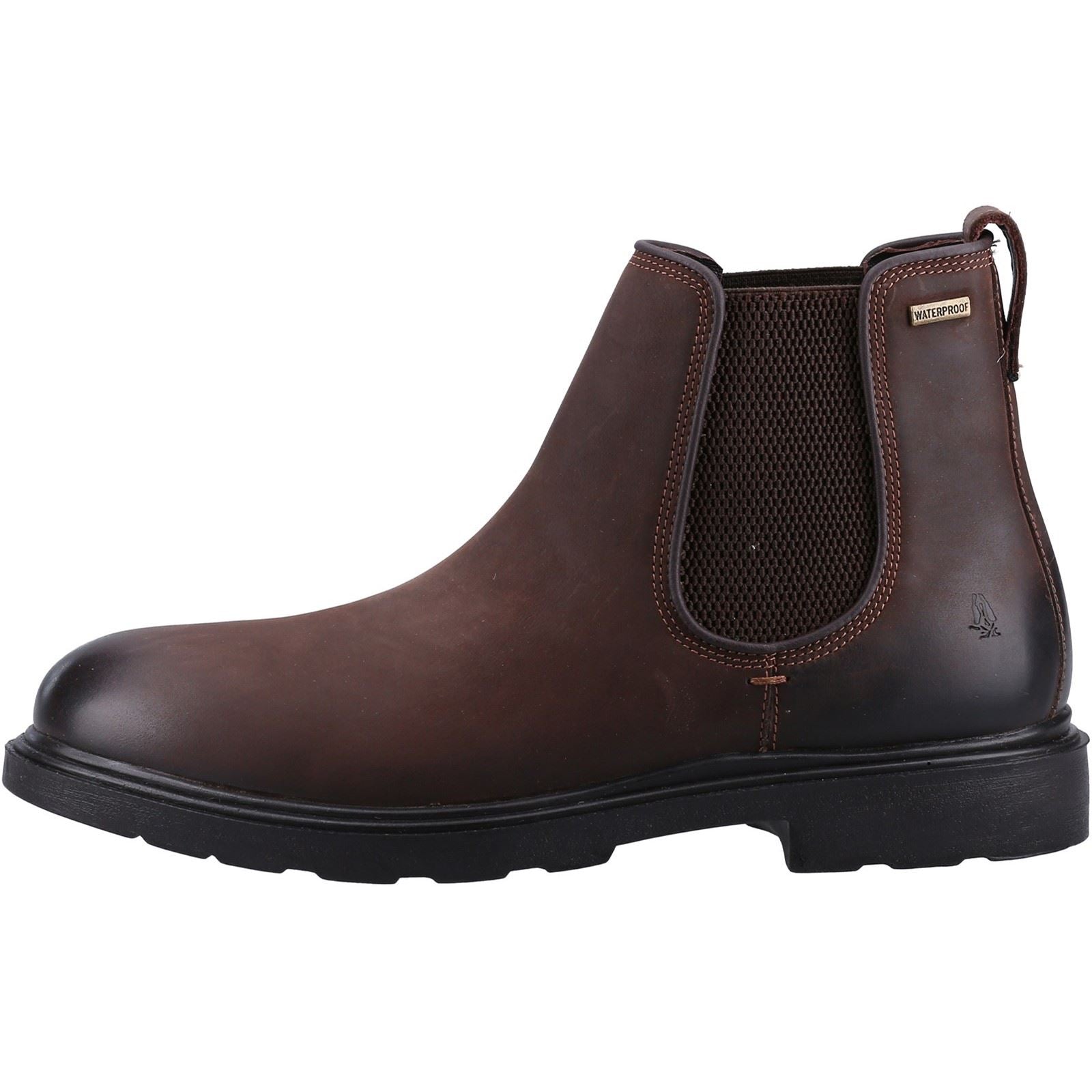 Hush Puppies Preston Chelsea Bottes En Cuir Marron Pour Hommes