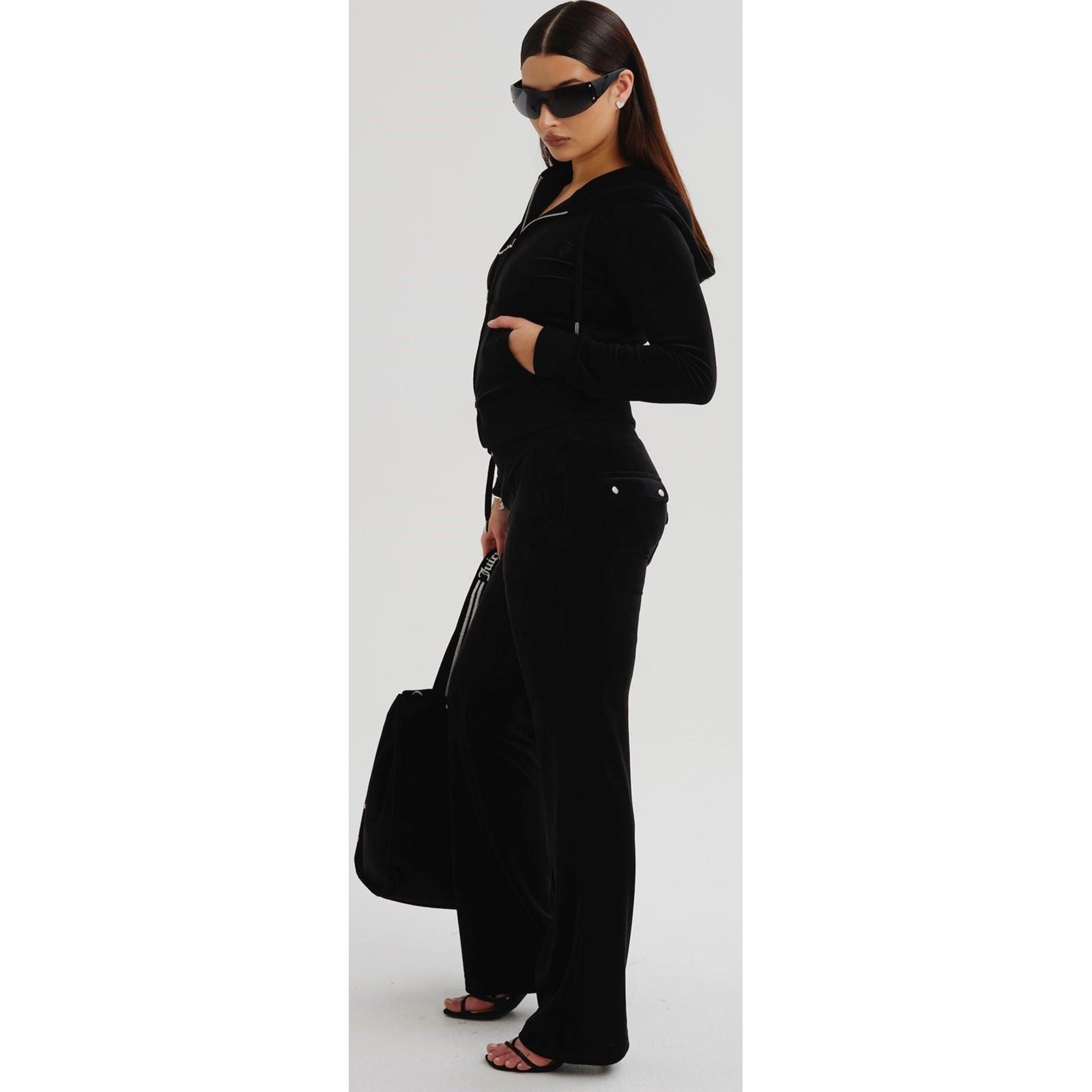 Juicy Couture Del Ray Joggeurs Noirs En Polyester Pour Femmes