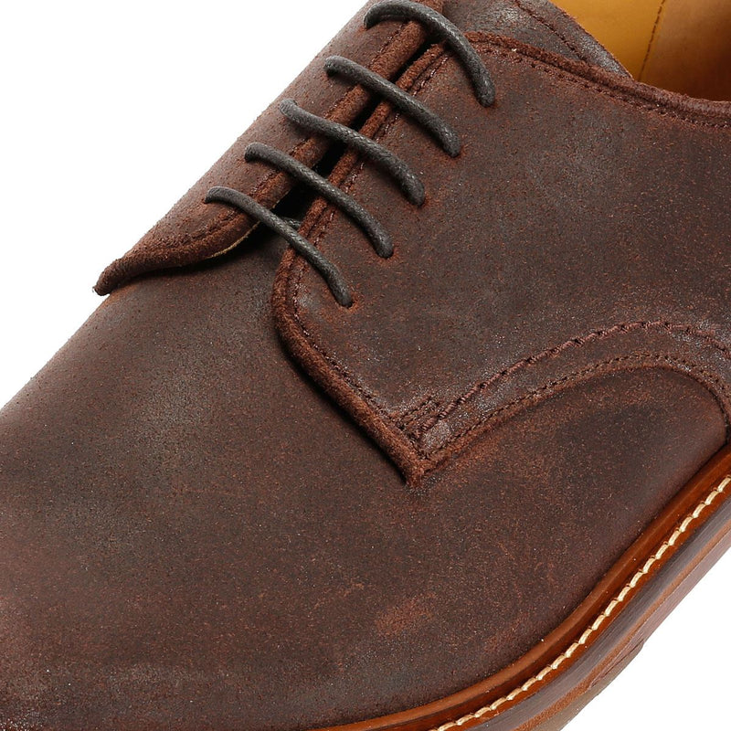 Chapman & Moore Plain Derby Country Chaussures En Cuir Pour Hommes Brunes À Lacets