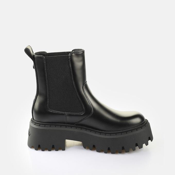 Buffalo Aspen Chelsea Bottes Noires Pour Femmes