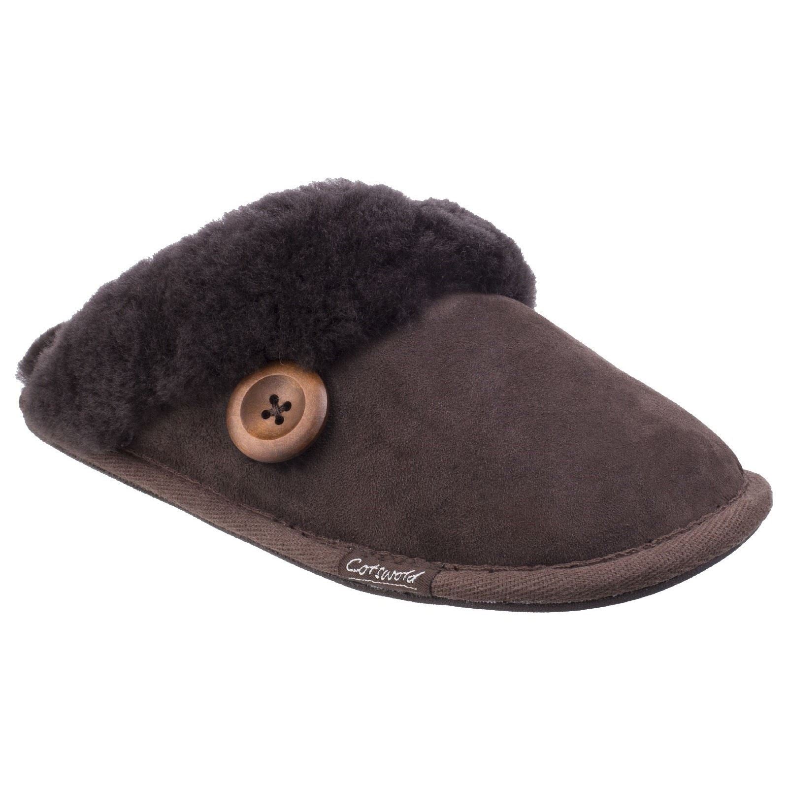 Cotswold Lechlade Mules En Cuir Pour Femmes De Couleur Chocolat