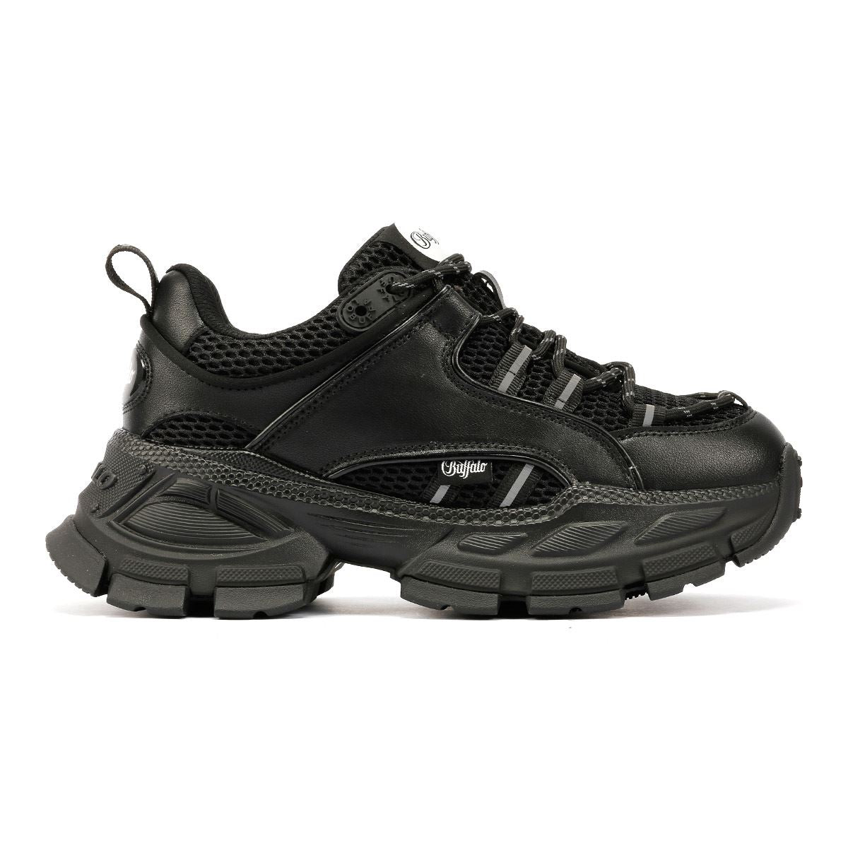 Buffalo Saturn Lace Baskets Noires Pour Femmes