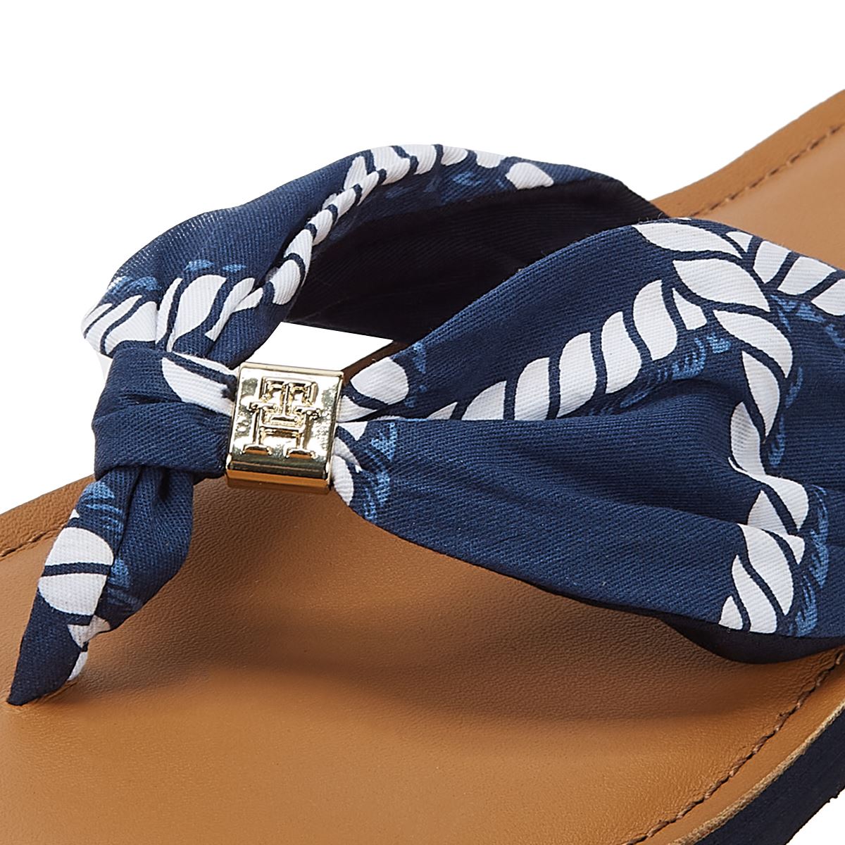 Tommy Hilfiger Elevated Beach Sandal Print Navy Bleu pour femmes Sandale