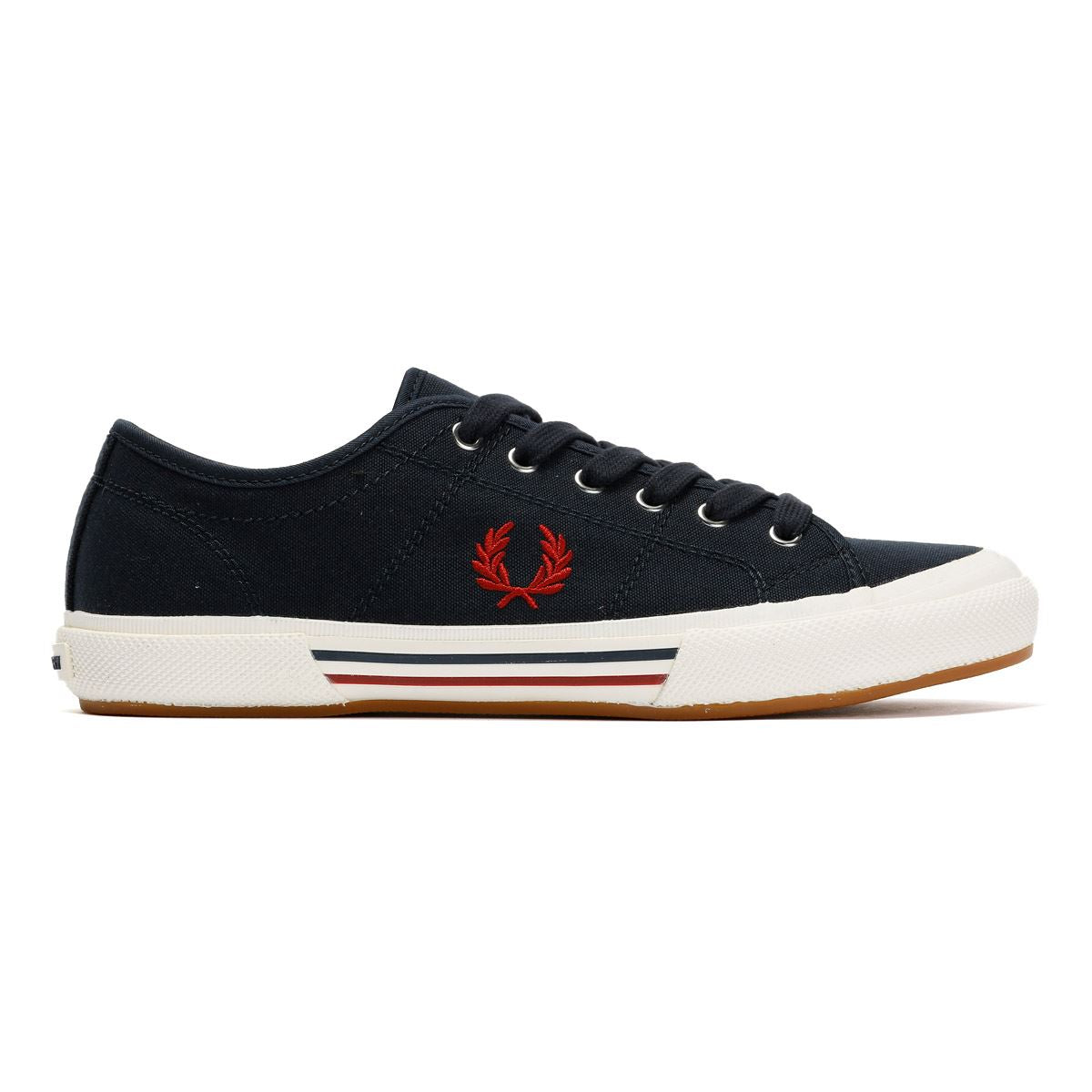 Fred Perry B708 Vintage Tennis Baskets Bleues En Toile Pour Hommes