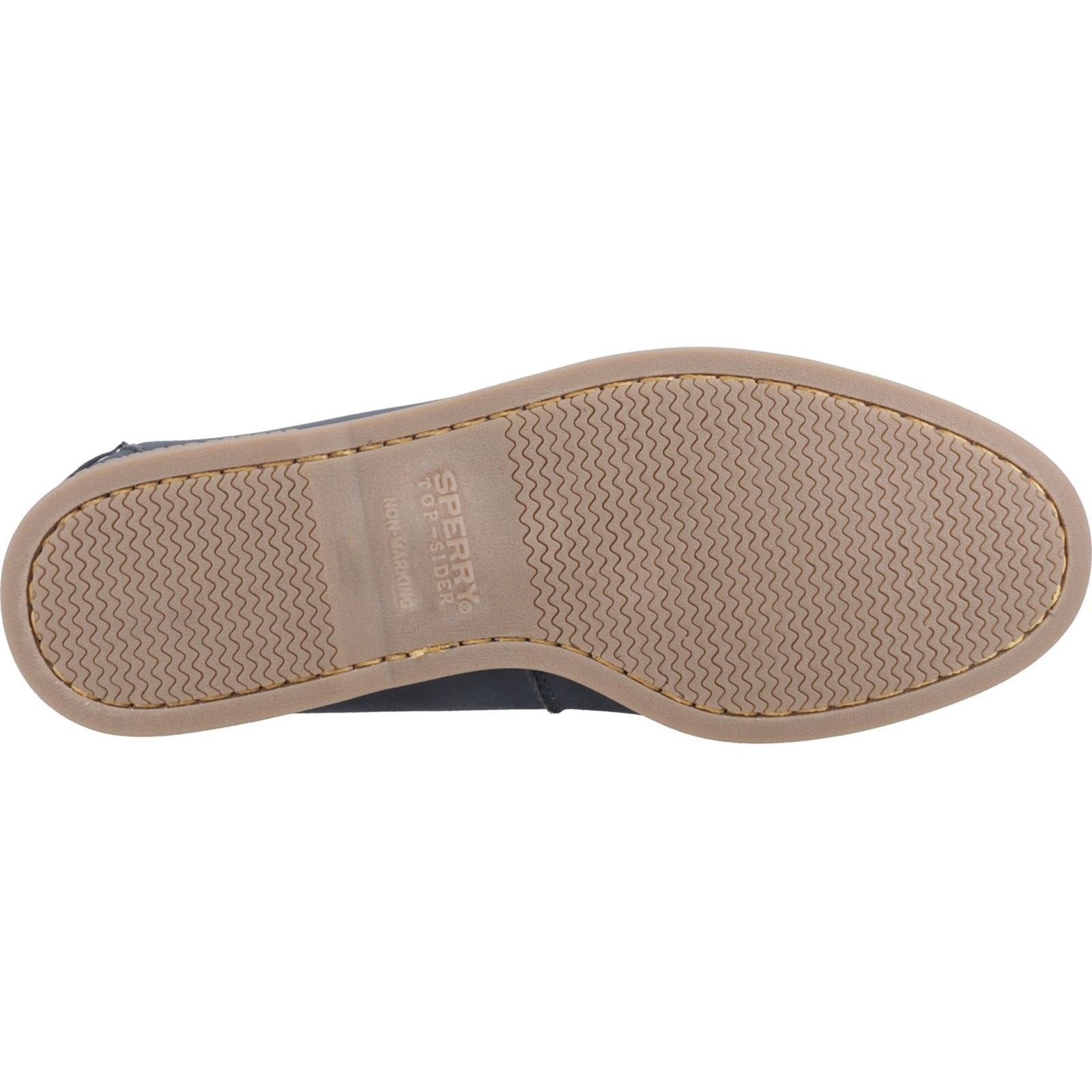 Sperry Tacoma Chaussures Bateau En Cuir Pour Hommes, Bleu Marine/Marron