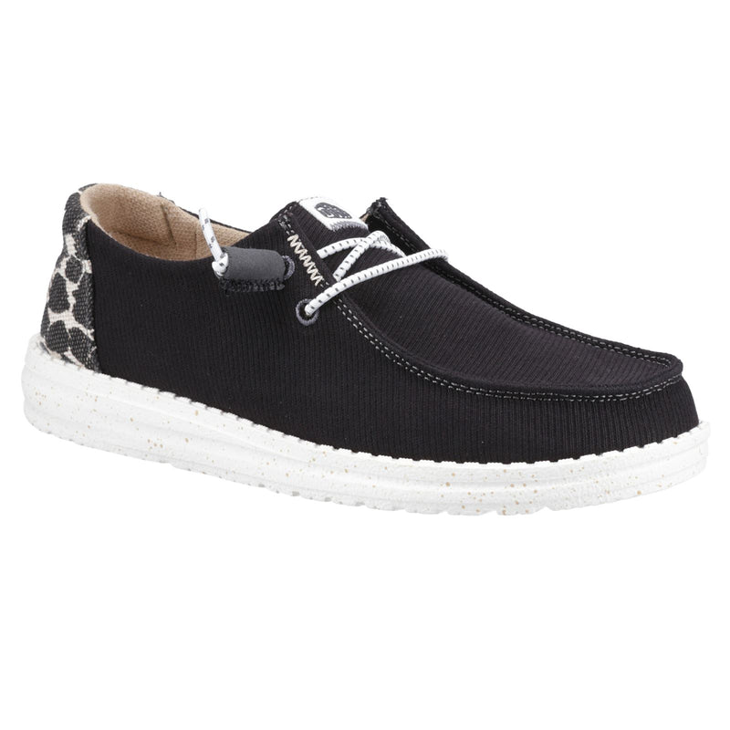 HEYDUDE Wendy Leopard Mocassins Pour Femmes Noirs/ Léopard
