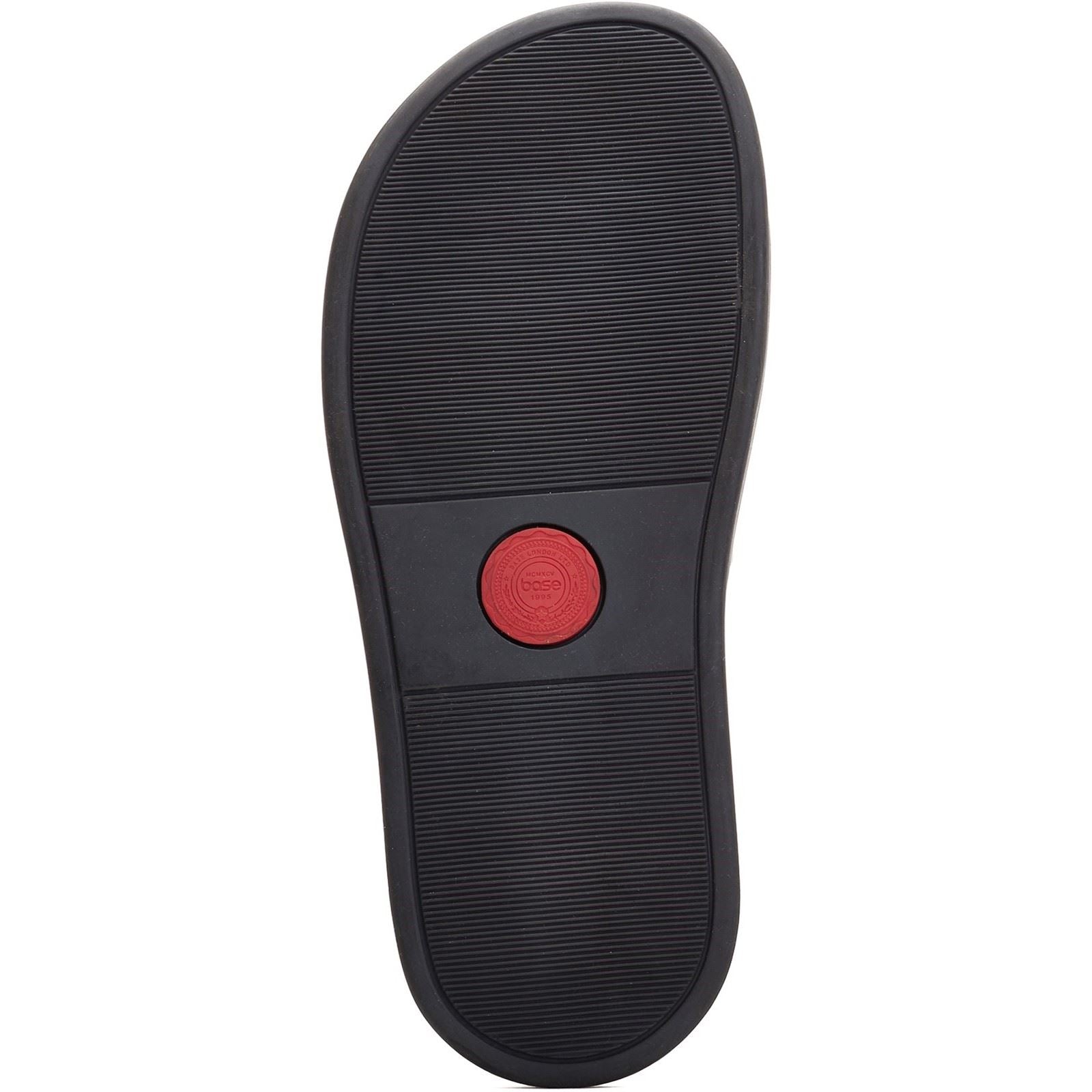 Base London Ponza Sandales En Cuir Pour Hommes Marron Foncé