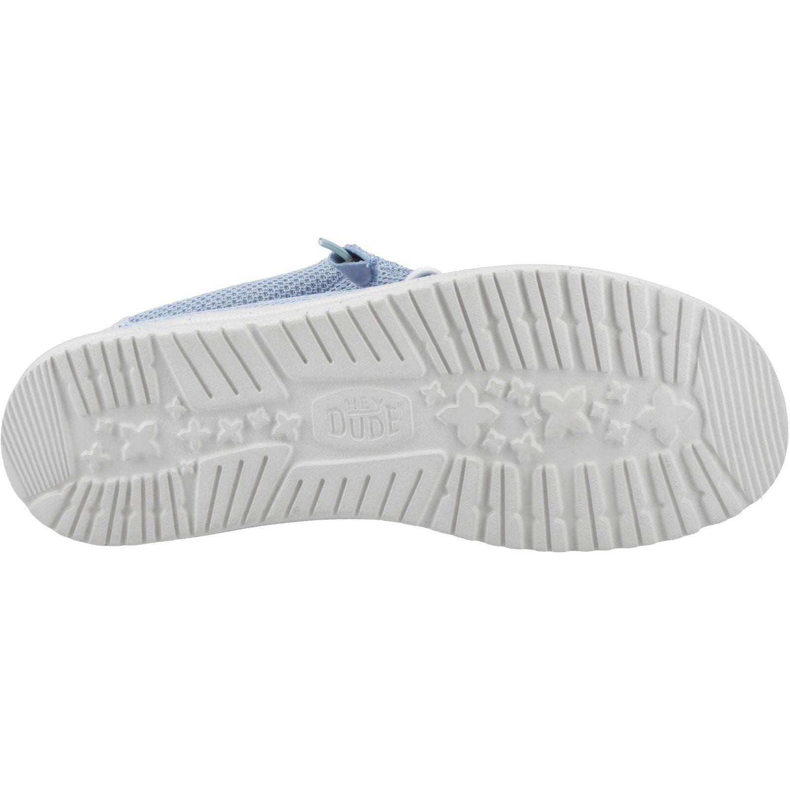 HEYDUDE Wally Stretch Sox Chaussures Mocassins En Polyester Pour Hommes, Coloris Bleu Nuage/Aube.
