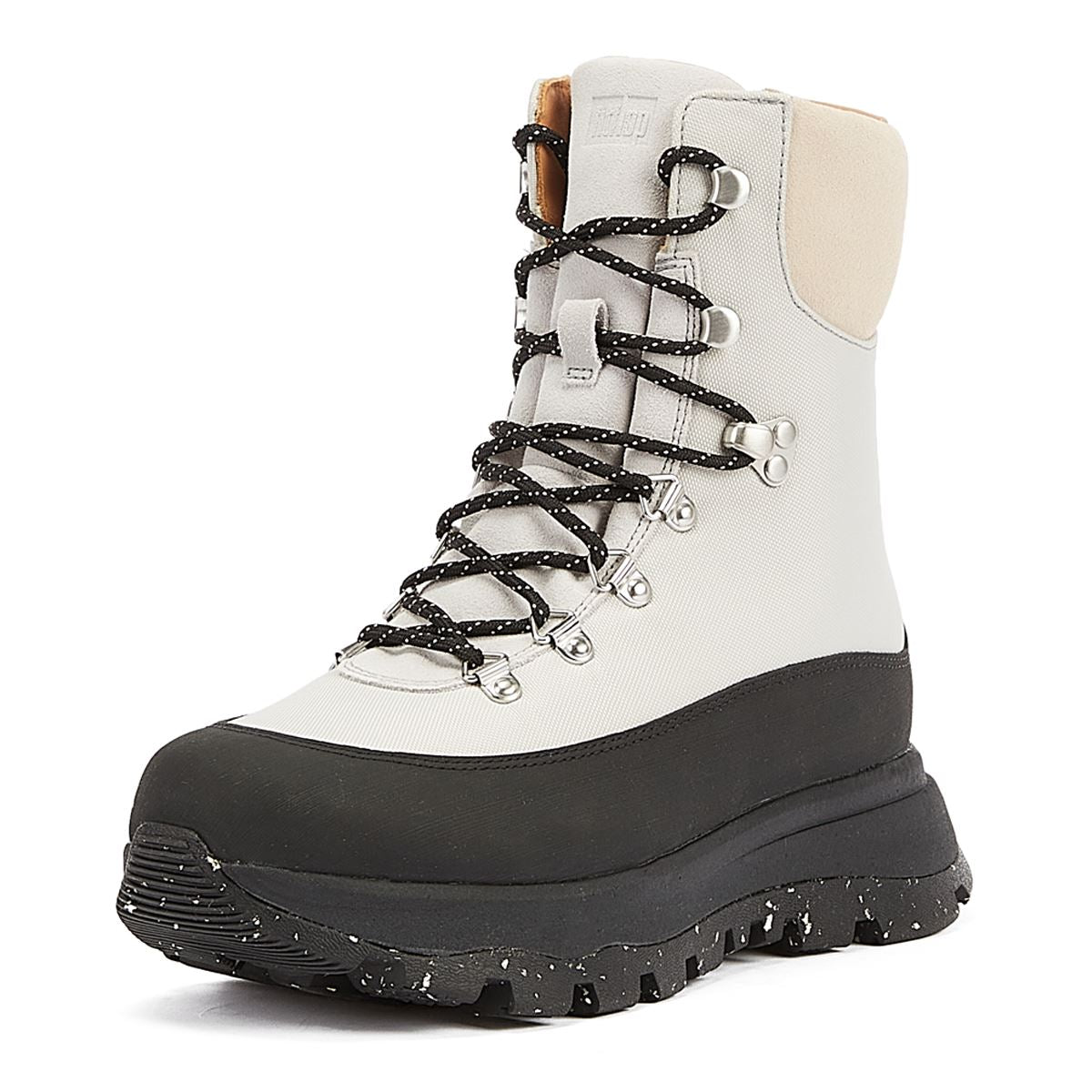 FitFlop Bottes En Cuir Noir/Blanc Pour Femmes Neo-D-Hyker