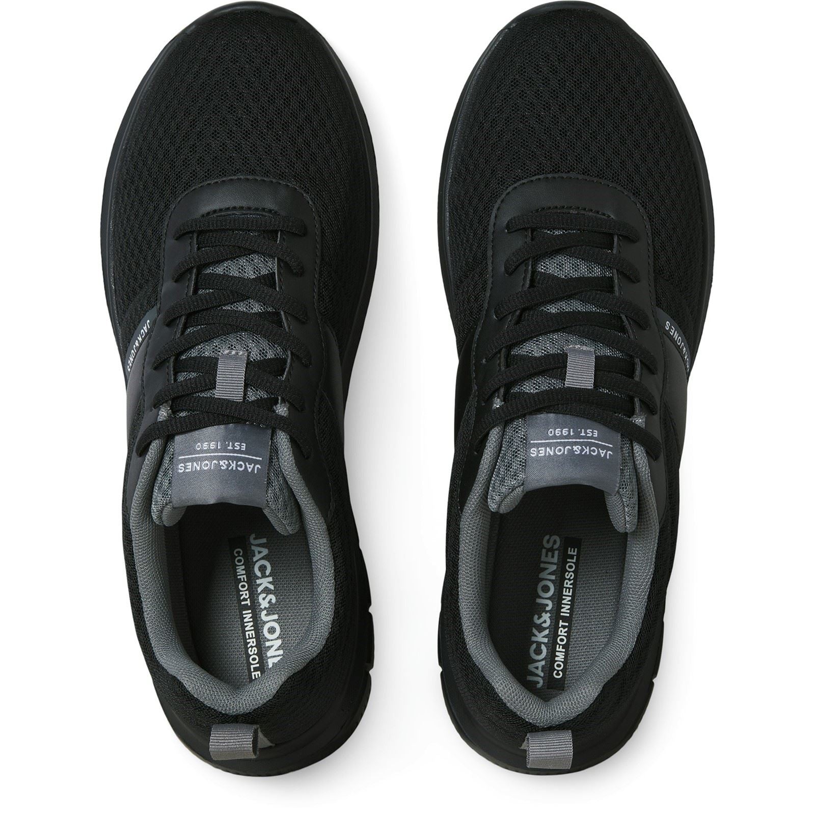 Jack & Jones Taylor Mesh Baskets Noires En Polyuréthane Pour Homme