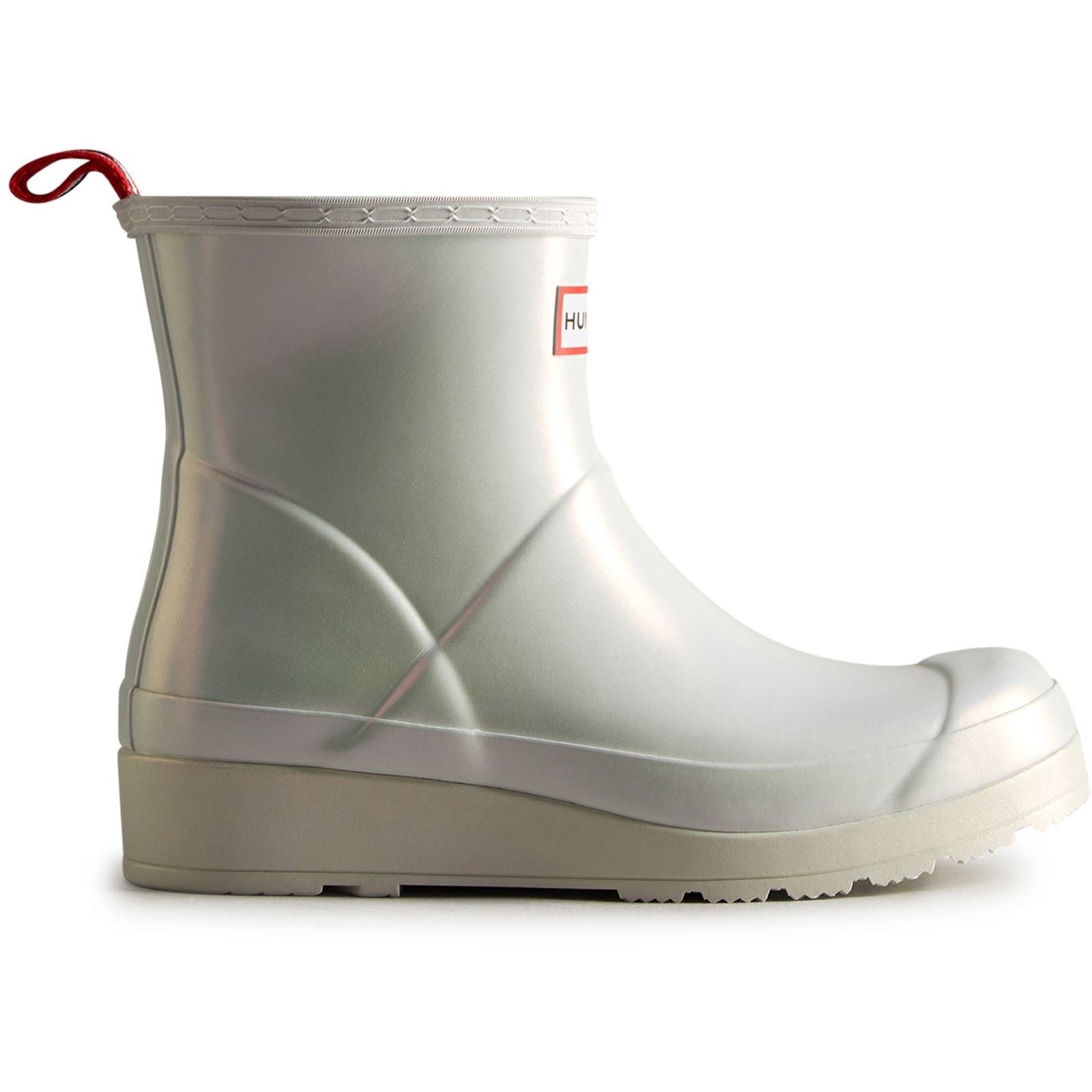 Hunter Nebula Play Bottes En Caoutchouc Argentées Pour Femme