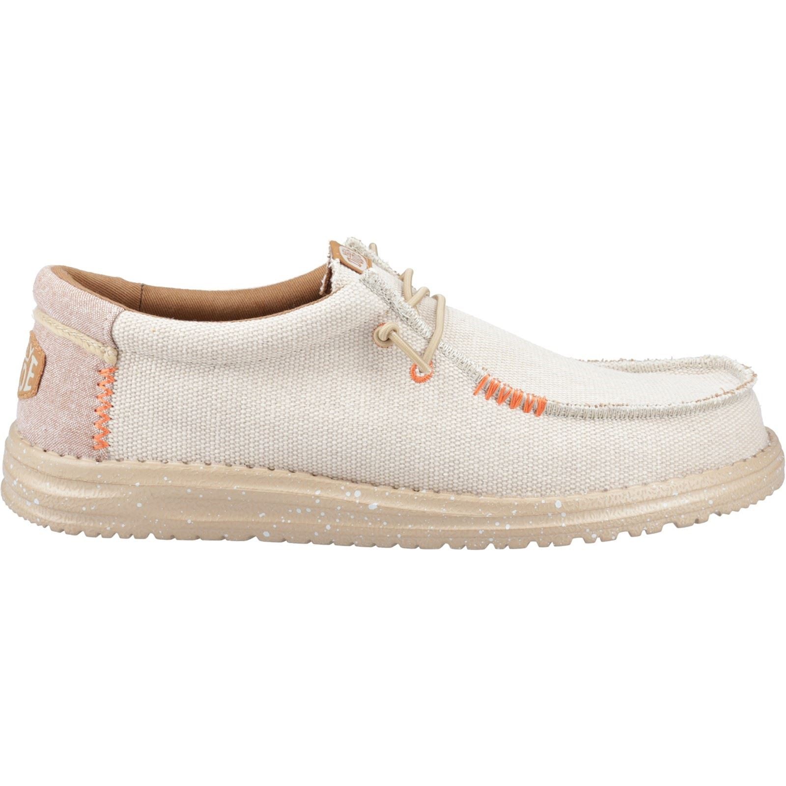 HEYDUDE Wally Coastline Chaussures Bateau En Tissu Argent Pour Hommes
