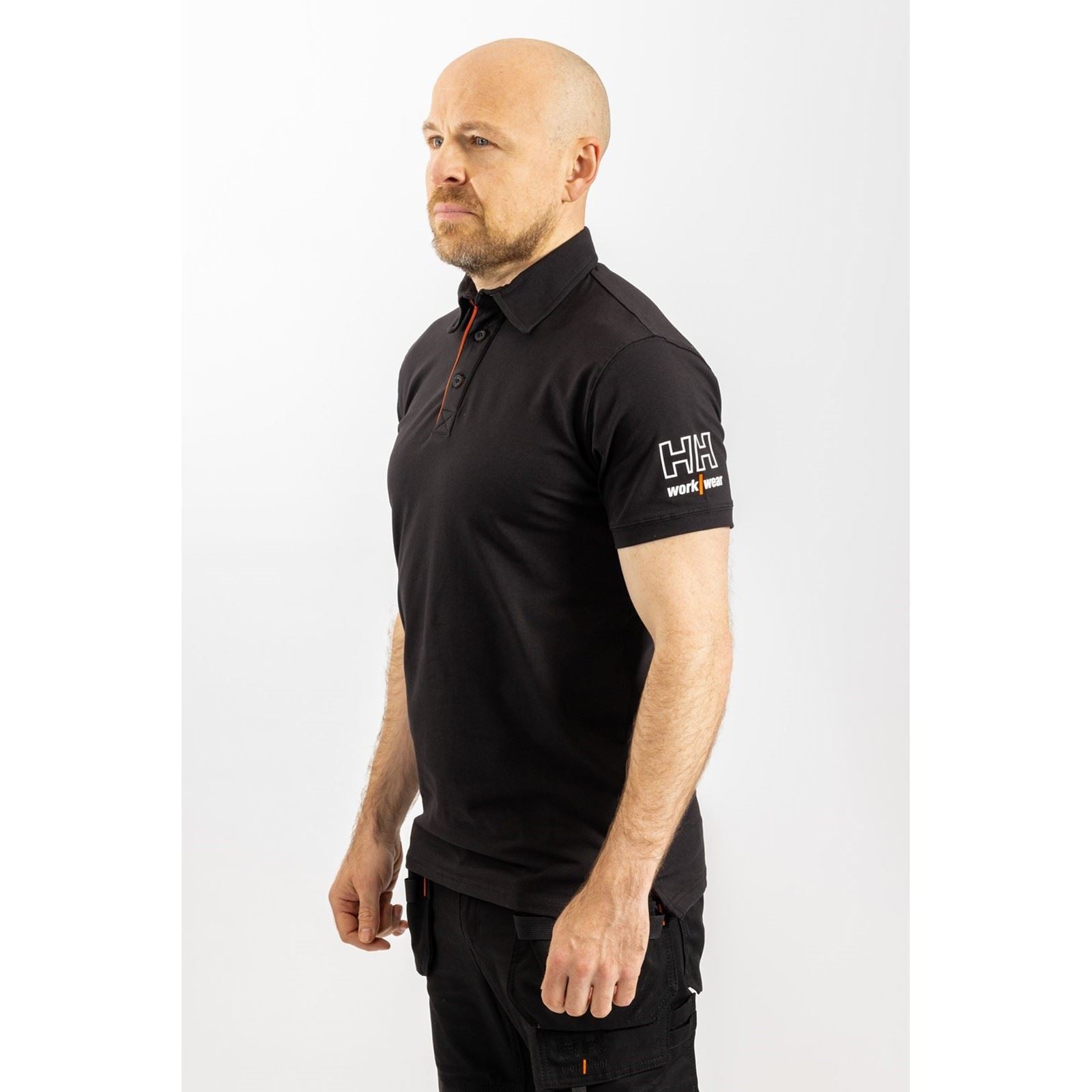 Helly Hansen Workwear Kensington Polo Noir En Coton Pour Homme