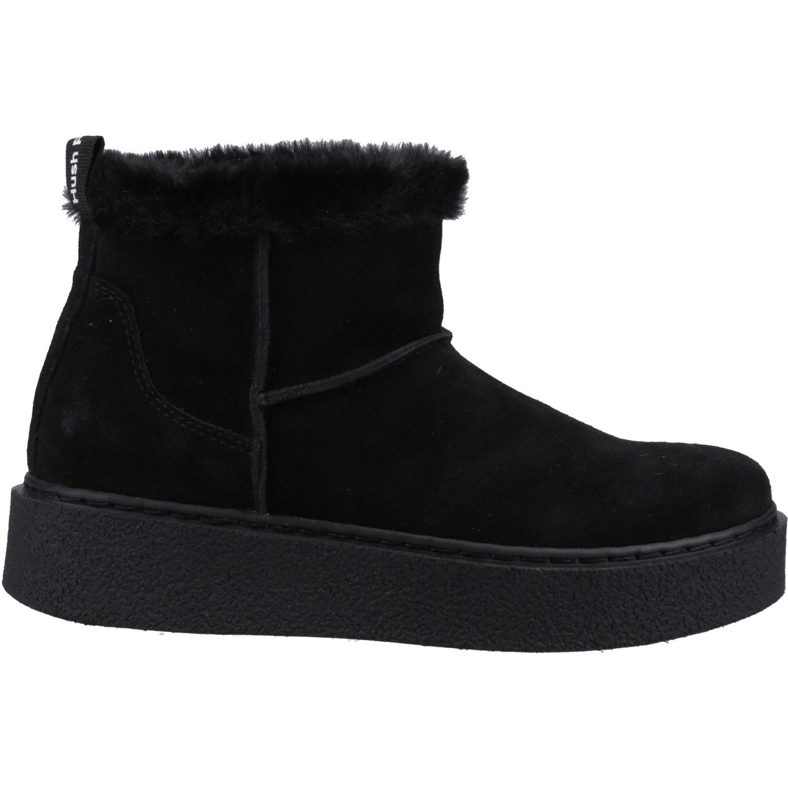 Hush Puppies Becca Bottines D'hiver Pour Femmes En Suède Noir
