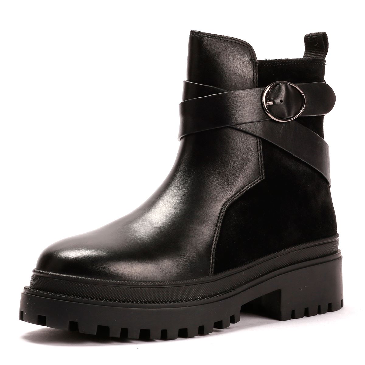 Osprey London The Boston Bottes Noires En Cuir Pour Femmes