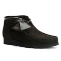 Clarks Originals Wallabee Combi Bottes Noires En Cuir Pour Hommes