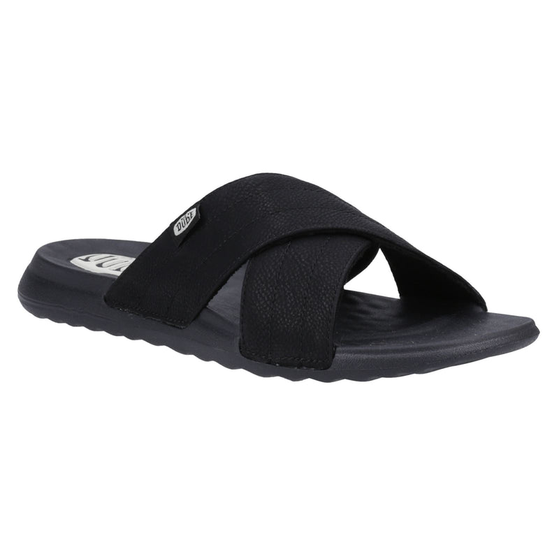 HEYDUDE Christi Slide Distressed Sandales Noires Pour Femmes