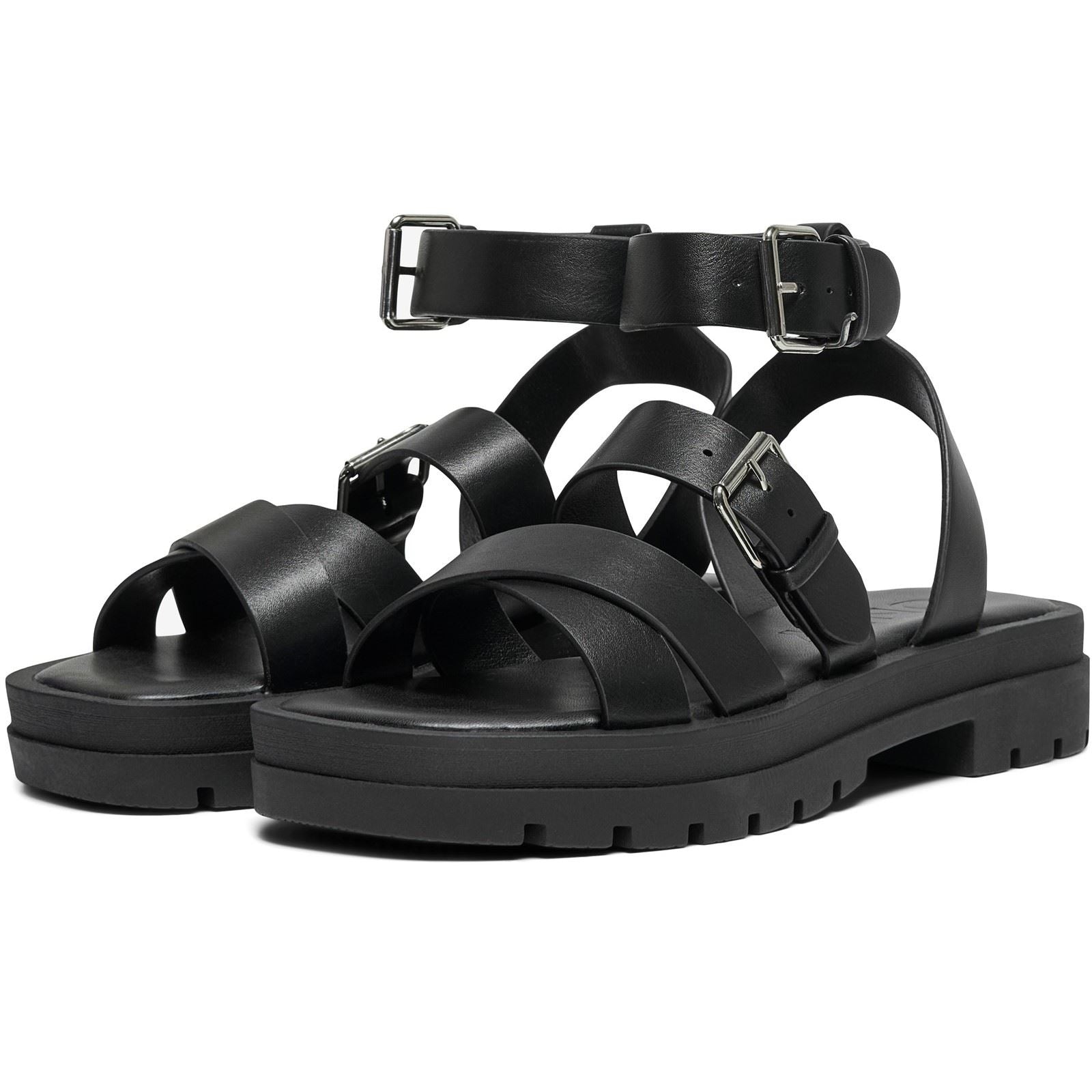 ONLY MELODY 1 Sandales Pour Femmes En Synthétique Noir