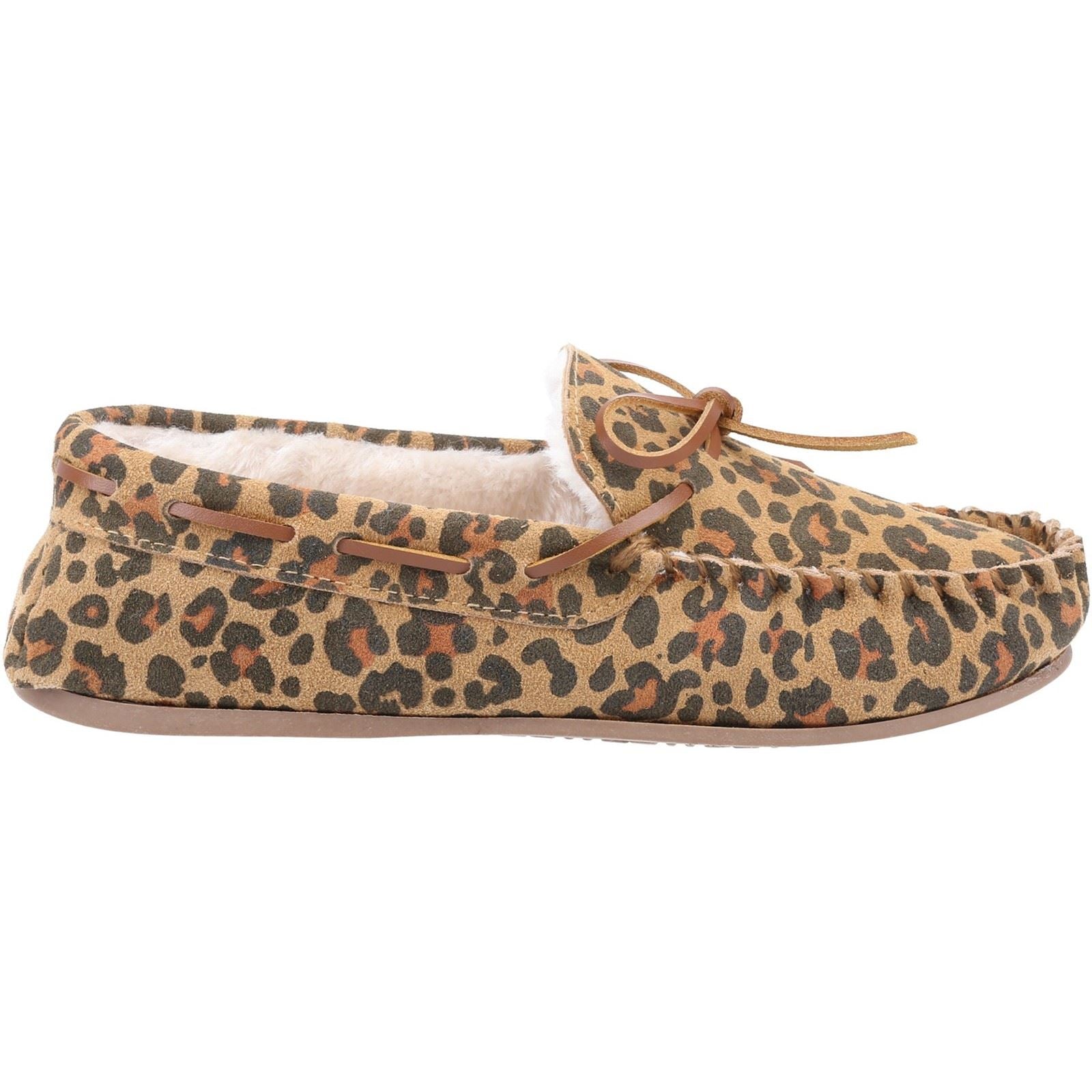 Hush Puppies Allie Chaussons Léopard En Daim Pour Femmes