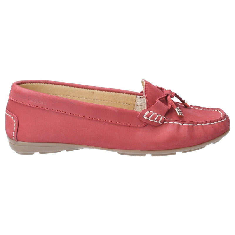 Hush Puppies Maggie Mocassins Rouges En Cuir Pour Femmes