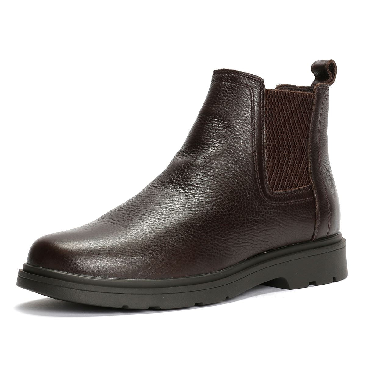 Geox Spherica EC1 C Tumble Bottes En Cuir Pour Hommes Marron