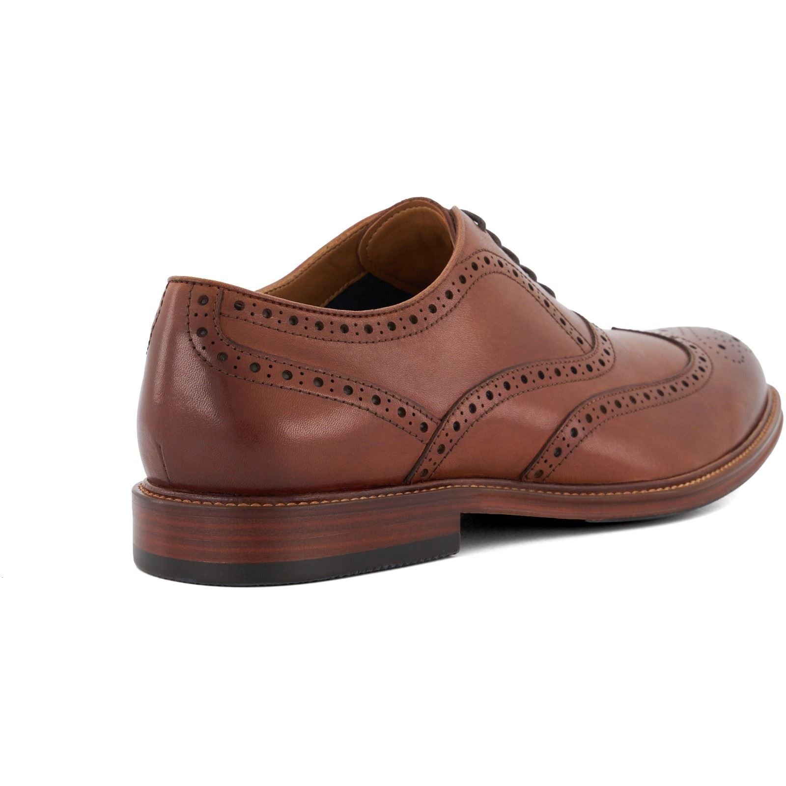 Dune Solihull Chaussures En Cuir Pour Hommes Brogues Tan