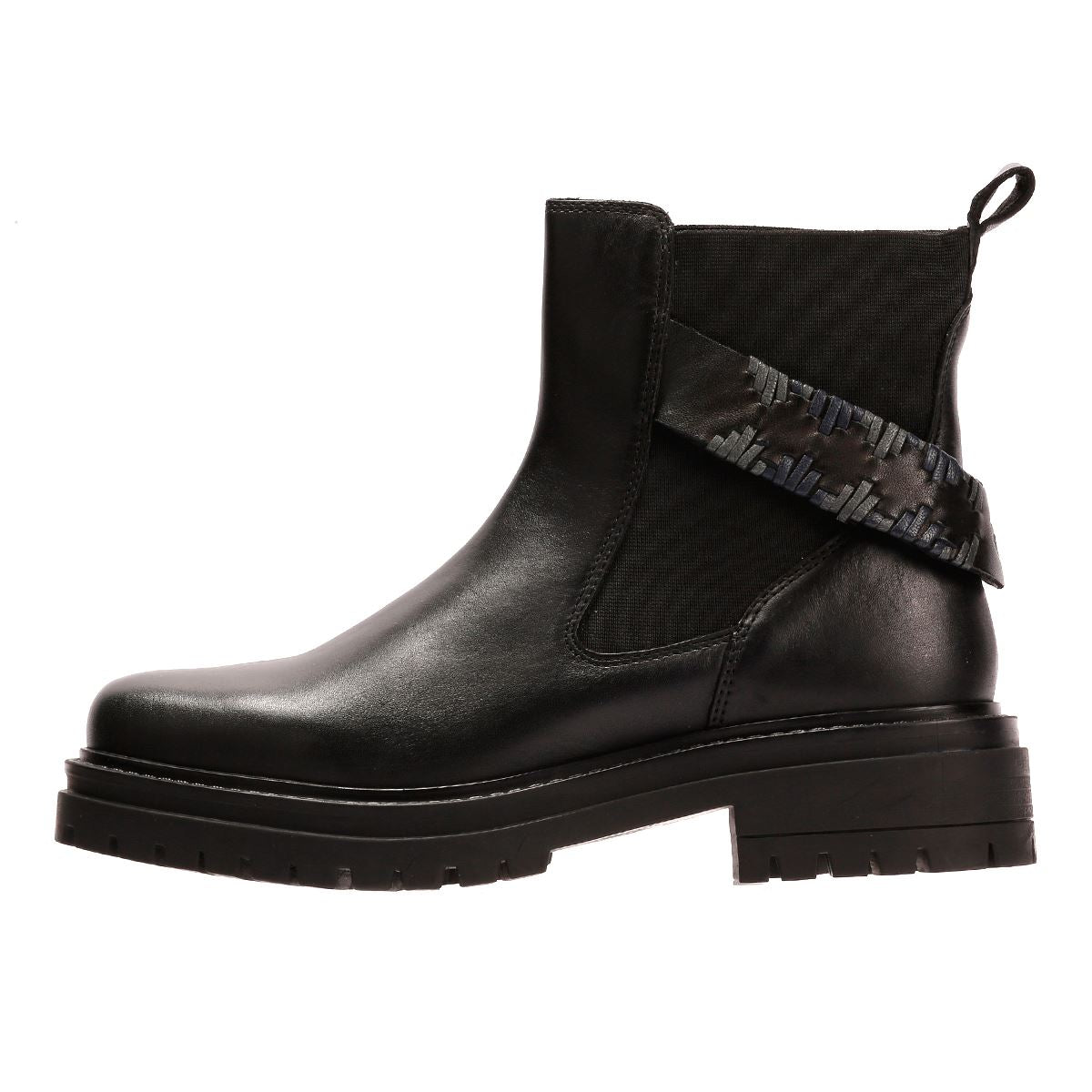 Osprey London The Guildford Chelsea Bottes Noires En Cuir Pour Femmes