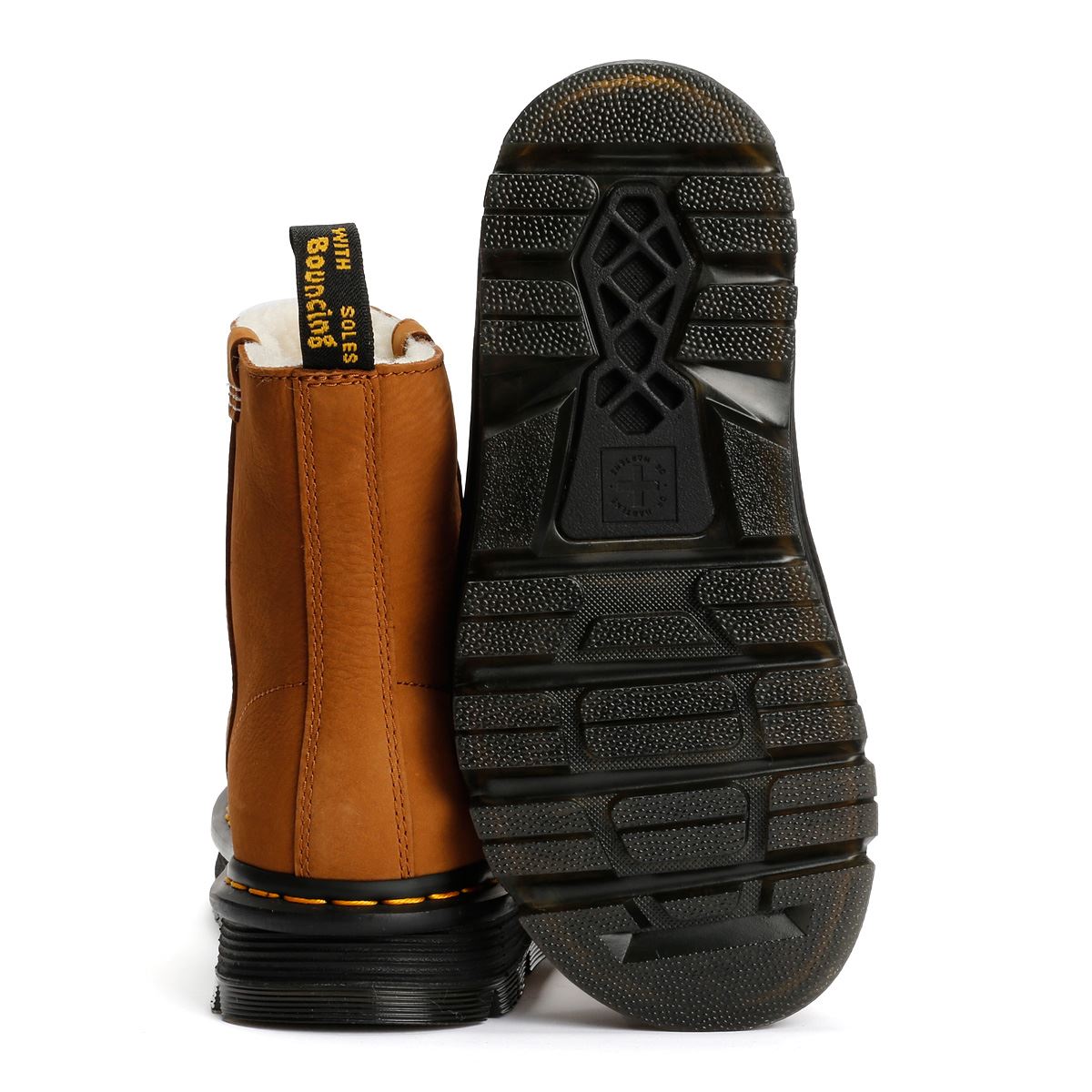 Dr. Martens Zebzag Rigger Bottes Brunes En Nubuck Pour Femmes