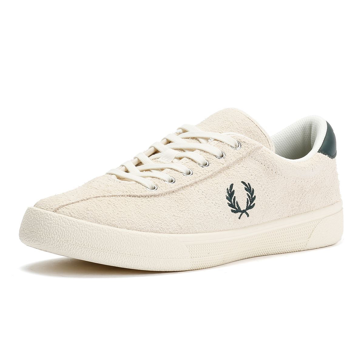 Fred Perry Tennis Shoe Baskets Blanches Pour Hommes Suede