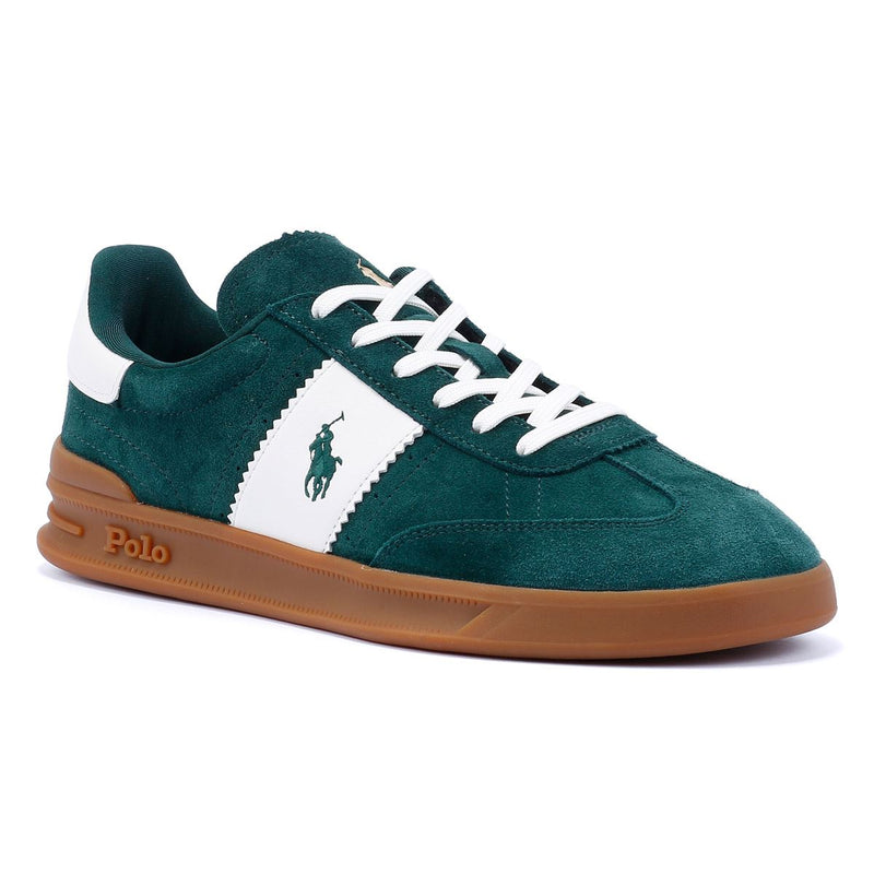 Ralph Lauren Heritage Area Baskets En Daim Pour Homme Vert