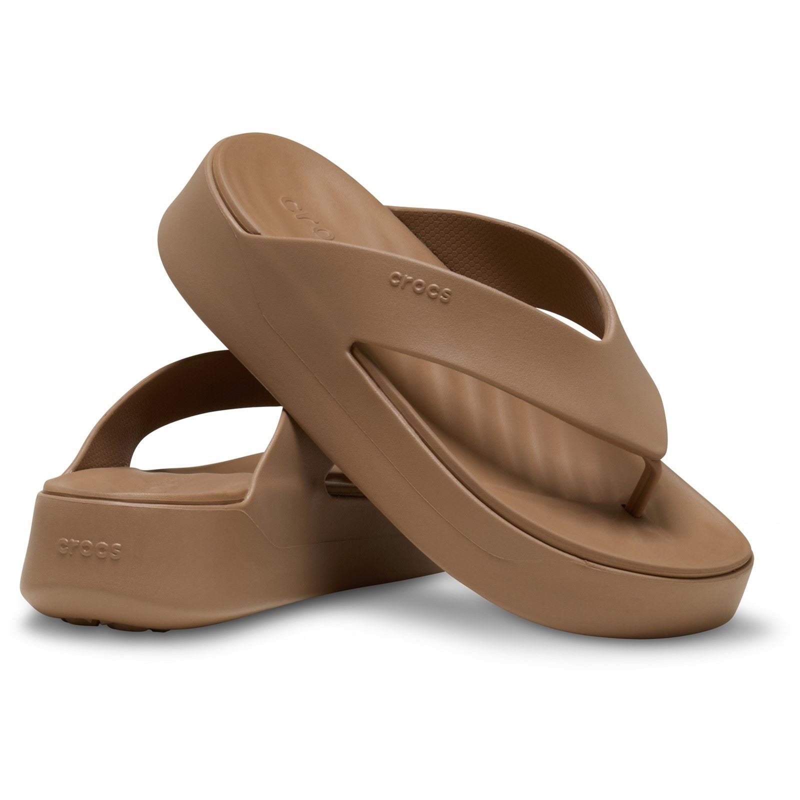 Crocs Getaway Platform Sandales En Chocolat Au Lait Eva Pour Femmes