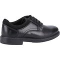 Hush Puppies Tommy Senior Chaussures Noires Pour Garçons En Cuir.