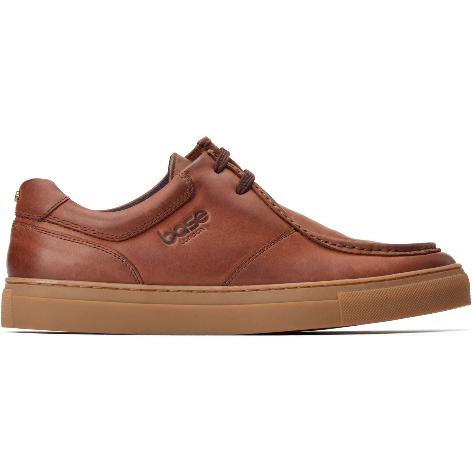 Base London Dalston Chaussons En Cuir Pour Hommes Marron