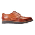 Base London Joe Chaussures Oxford Pour Hommes En Cuir Marron Brûlé