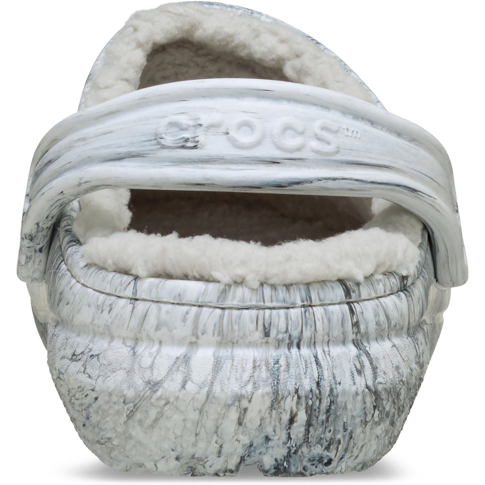 Crocs Classic Lined Clog Sabots En Swirl Gris Pour Femmes En Thermoplastique