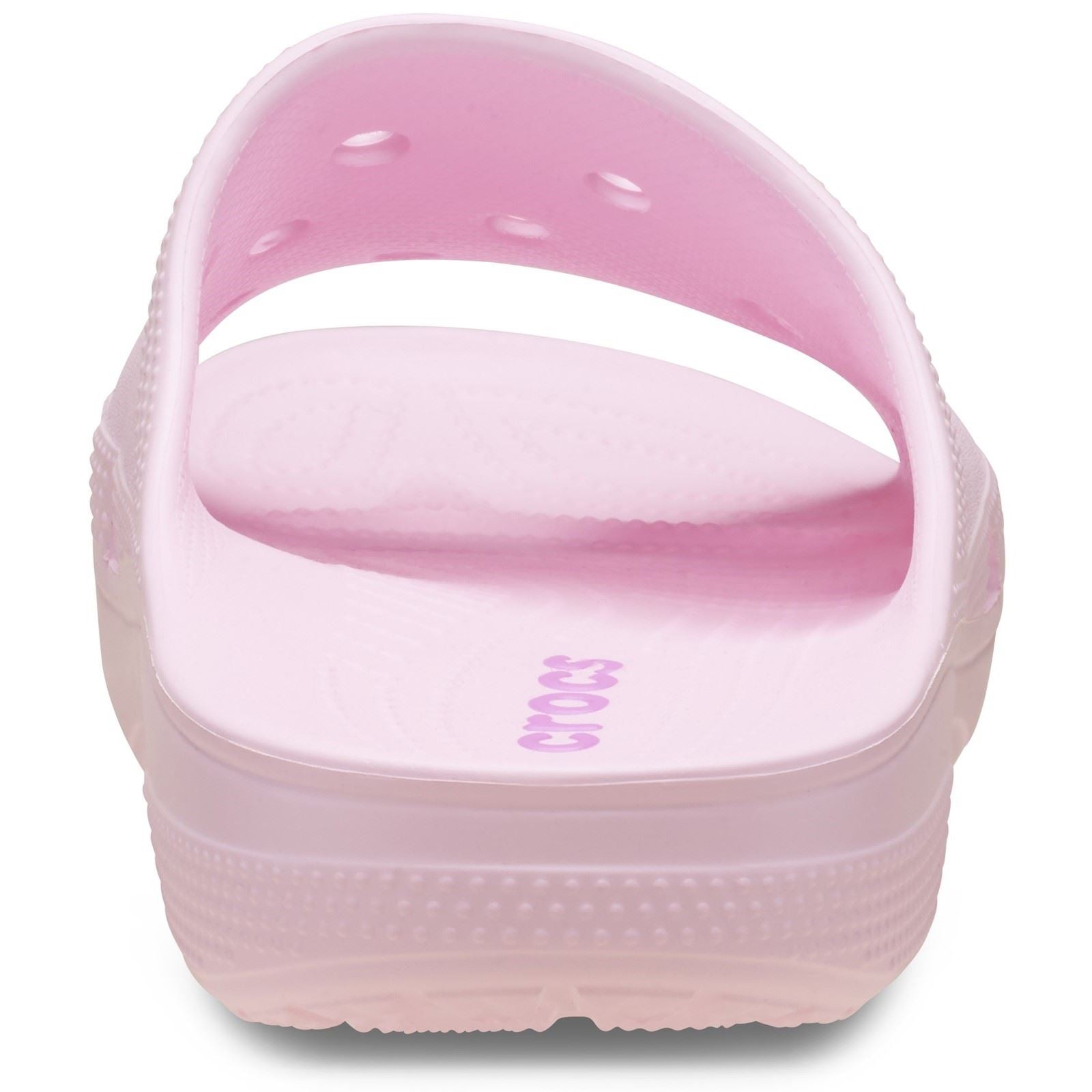 Crocs Classic Slide Claquettes En Lait Rose Pour Femmes En Thermoplastique