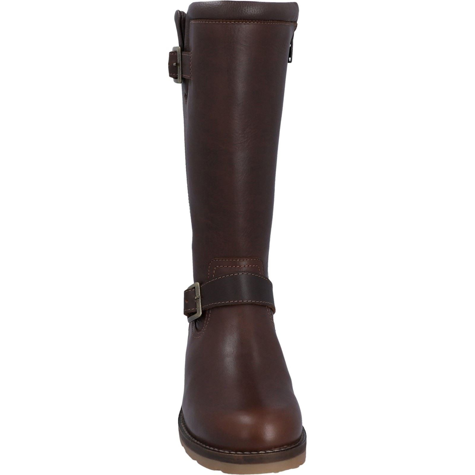 Hunter Iona Bottes Marron En Cuir Pour Femmes