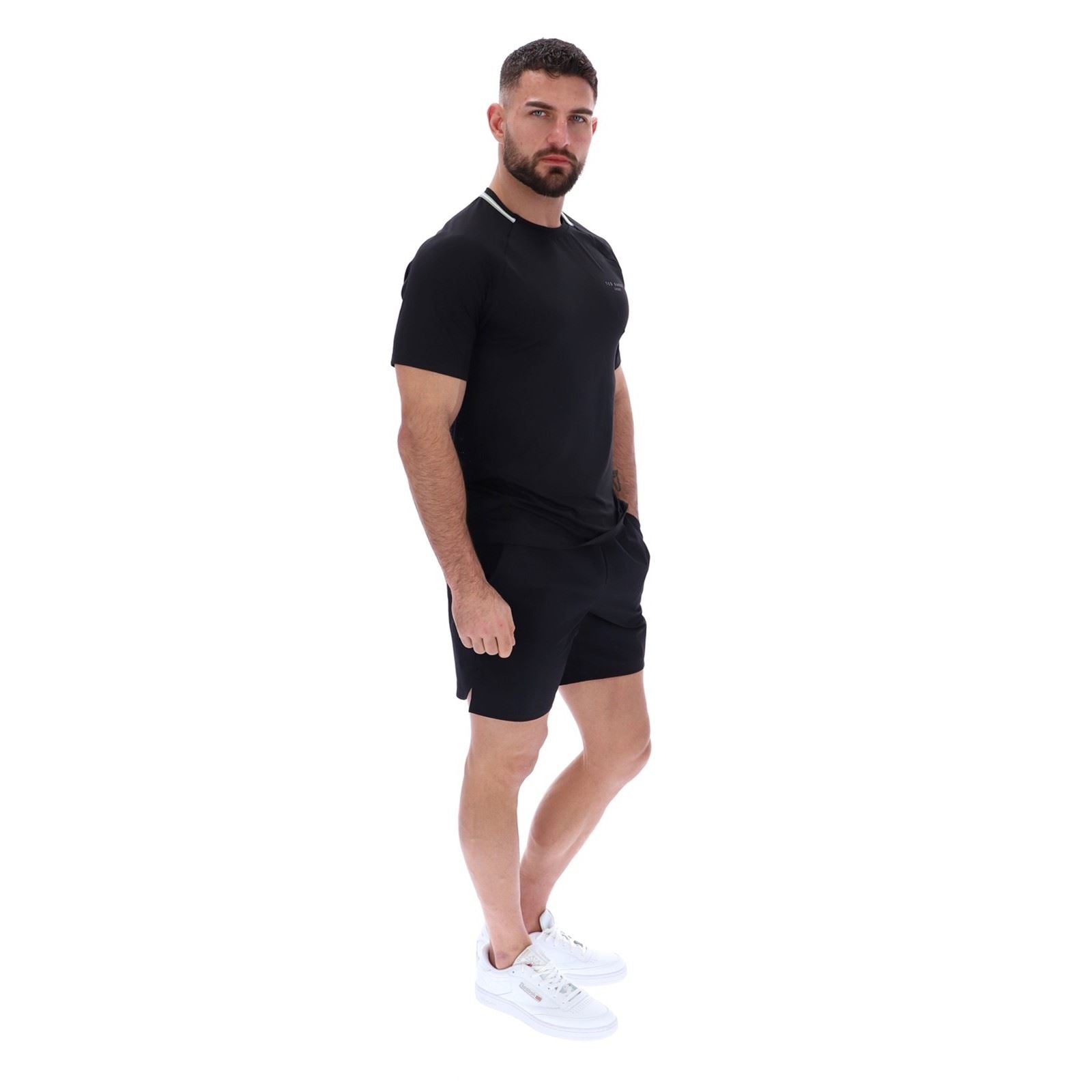 Ted Baker Sport HARRISON TBMTA251 T-Shirts De Sport Actifs Pour Hommes En Polyester Noir