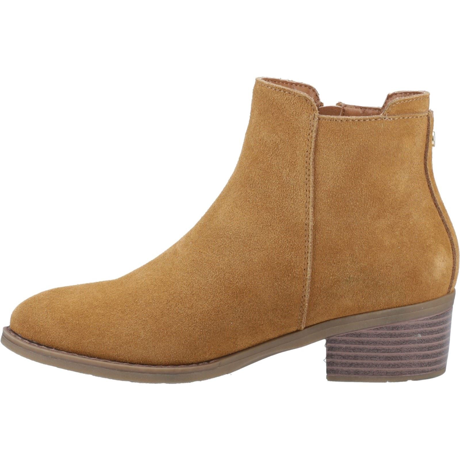 Hush Puppies Ingrid Femmes Suède Bottines À Talons Beige