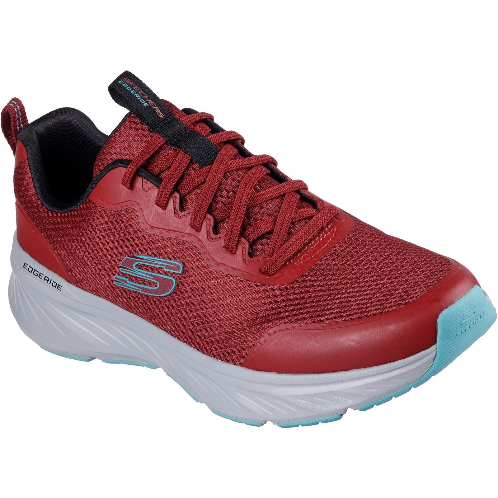 Skechers Edgeride Rekze Chaussures De Sport Homme En Textile Bordeaux/Gris