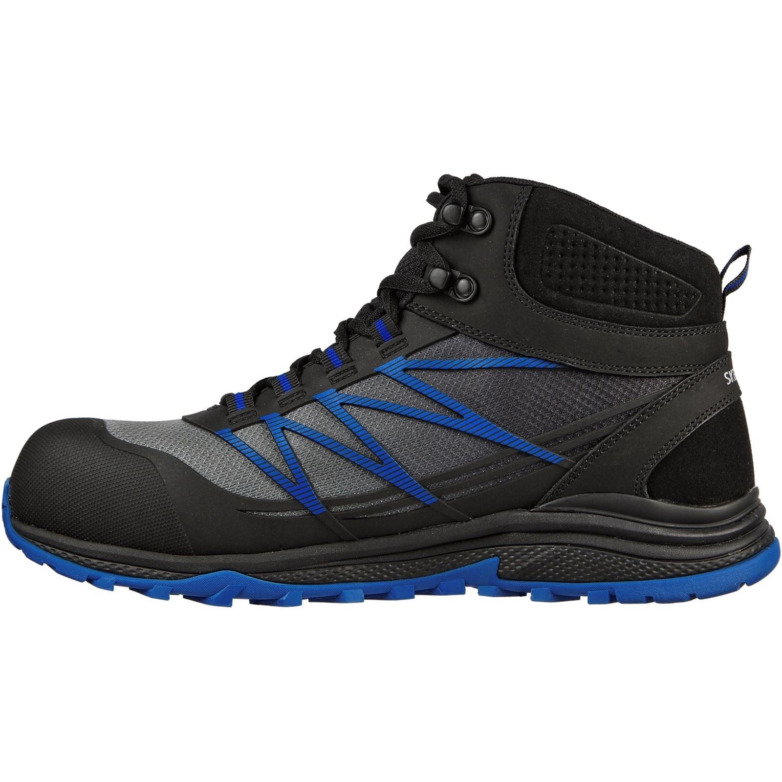 Skechers Workwear Puxal Firmle Bottes De Sécurité En Cuir Pour Hommes Noires/Bleues