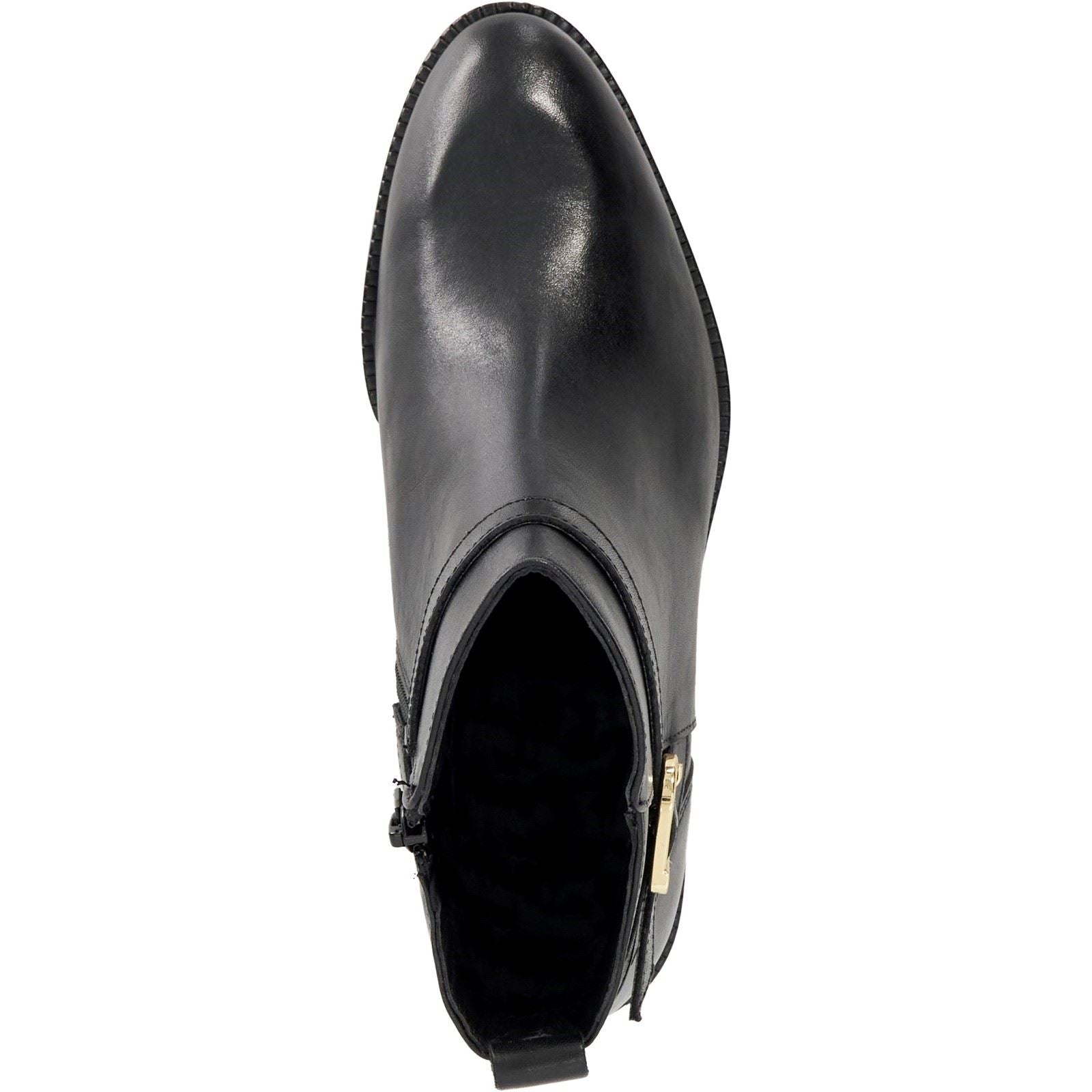 Dune Pemma Bottes En Cuir Noires Pour Femmes