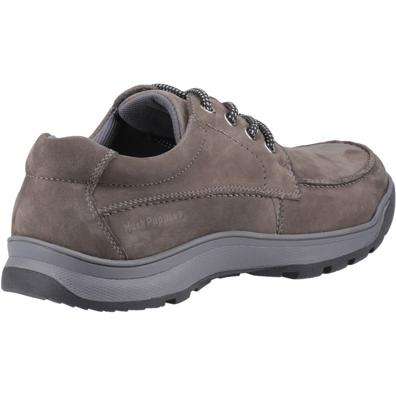 Hush Puppies Tucker Lace Chaussures À Lacets En Nubuck Gris Pour Hommes En Cuir