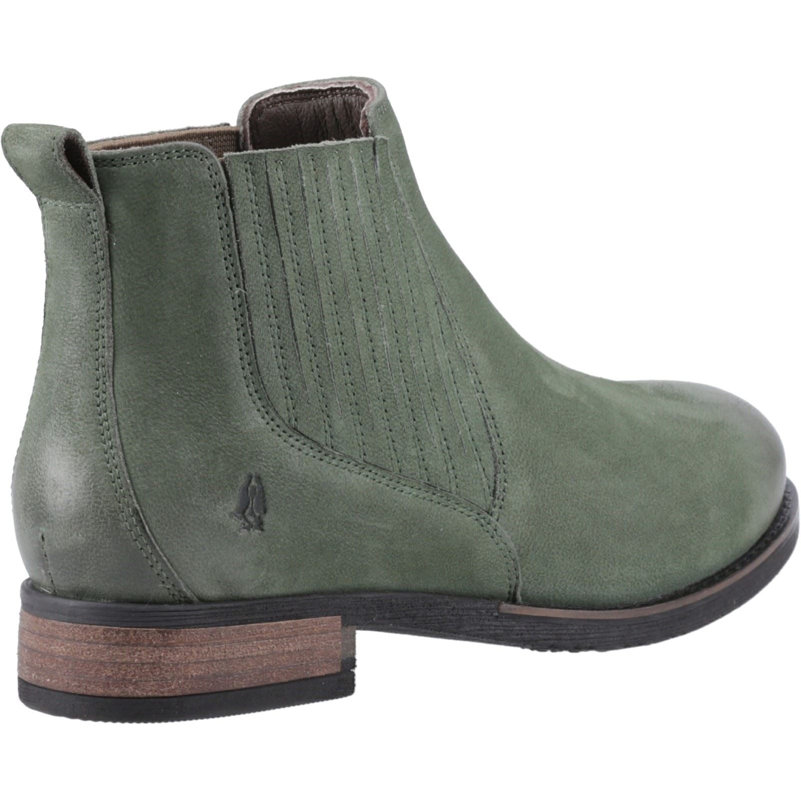 Hush Puppies Edith Chaussures Plates Chelsea Pour Femmes En Cuir Vert