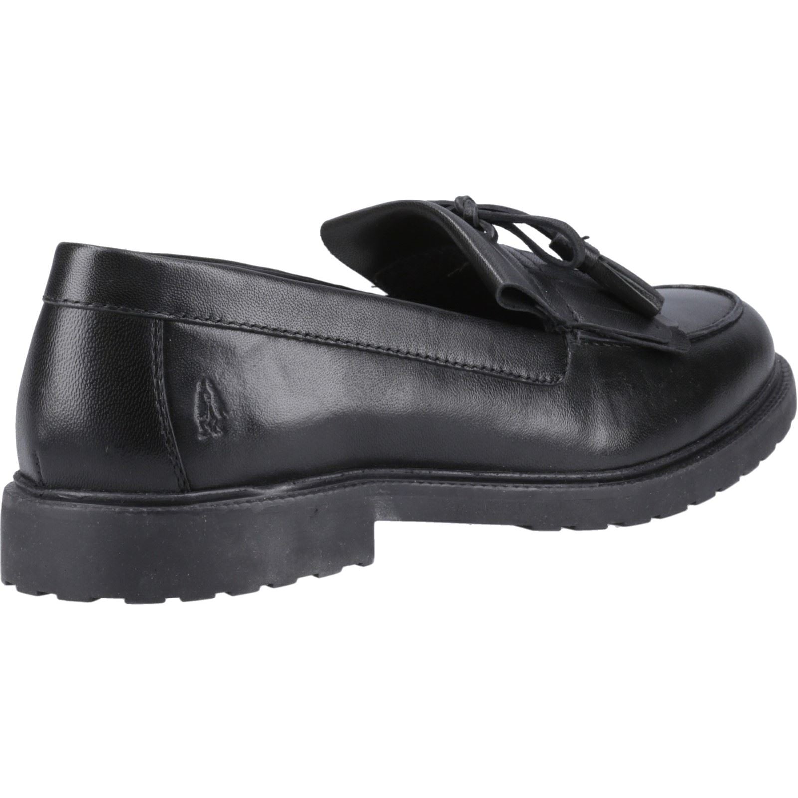 Hush Puppies Verity Kiltie Mocassins Noirs Pour Femmes En Cuir
