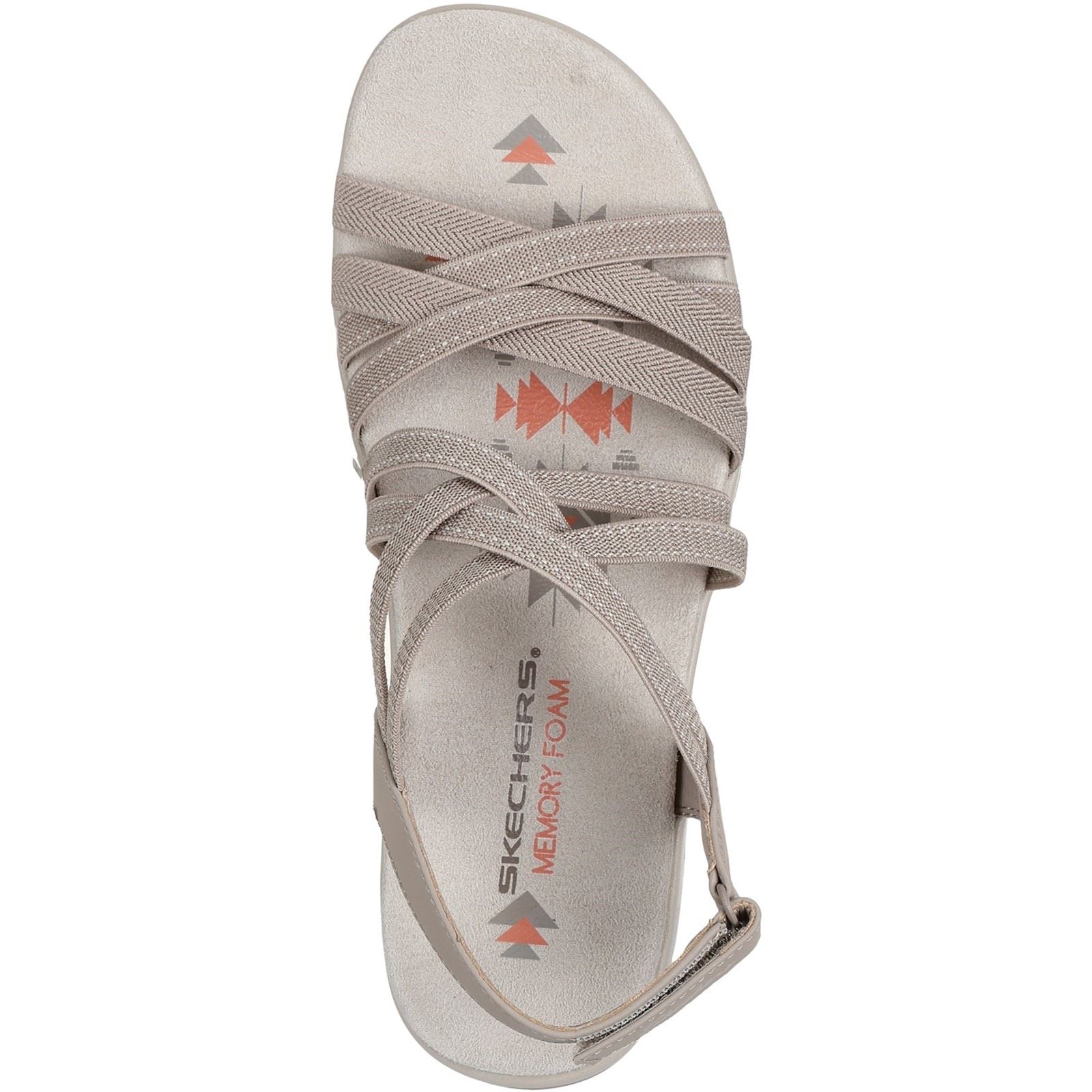 Skechers Reggae Slim - Summer Getaway Sandales Taupe En Polyester Pour Femmes