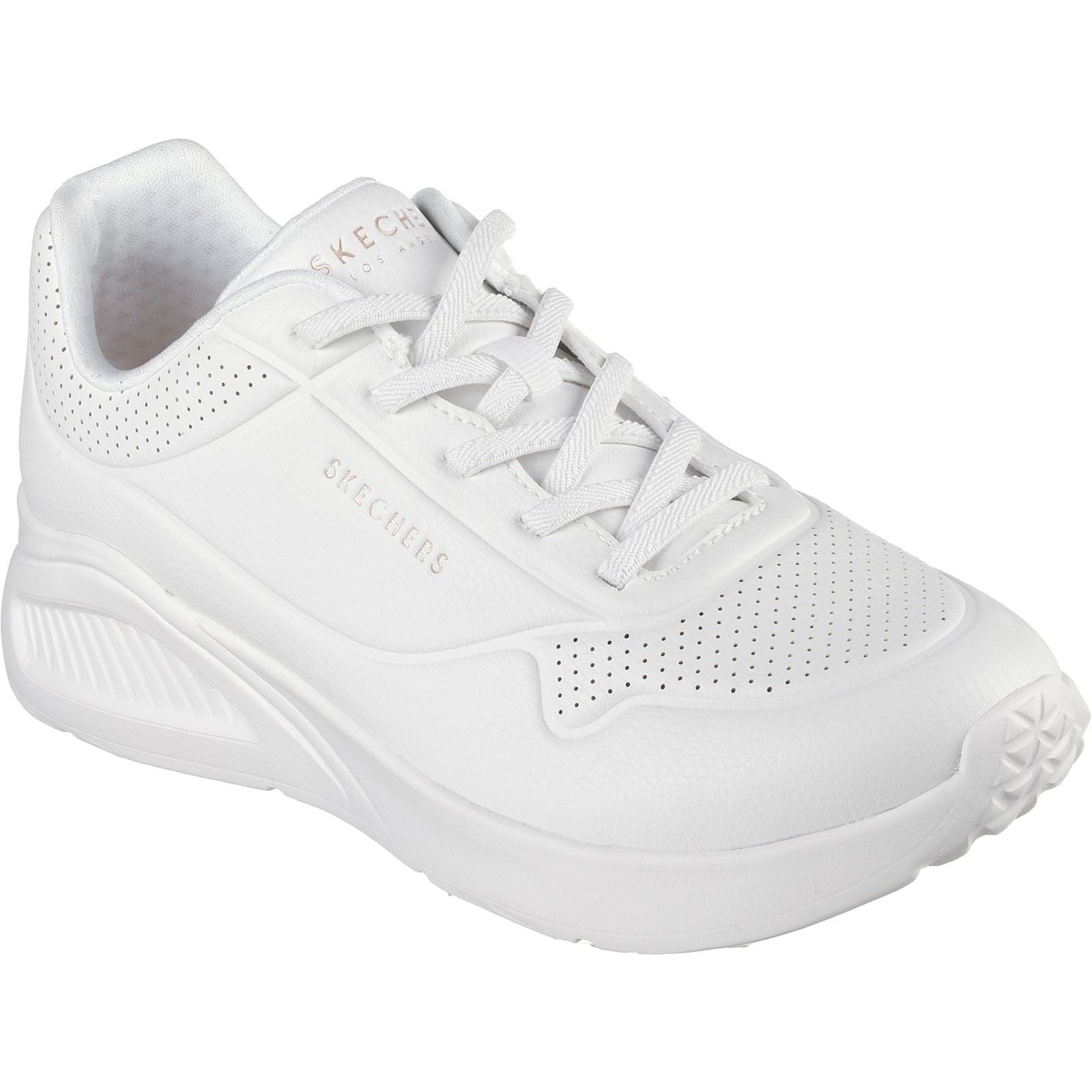 Skechers Uno Lite Lite Work Baskets Blanches Pour Femmes En Synthétique